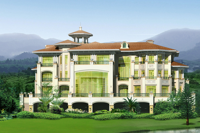 鋼結構別墅（鋼塊房）RJ-GK302-(38.54x27.15)(圖1)