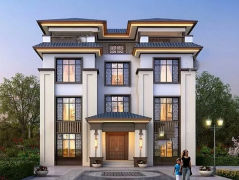 130平的新中式別墅，帶挑空客廳，布局真的很贊