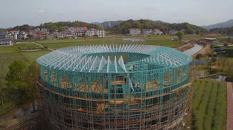 輕鋼結構圓形建筑項目，造型靈活！