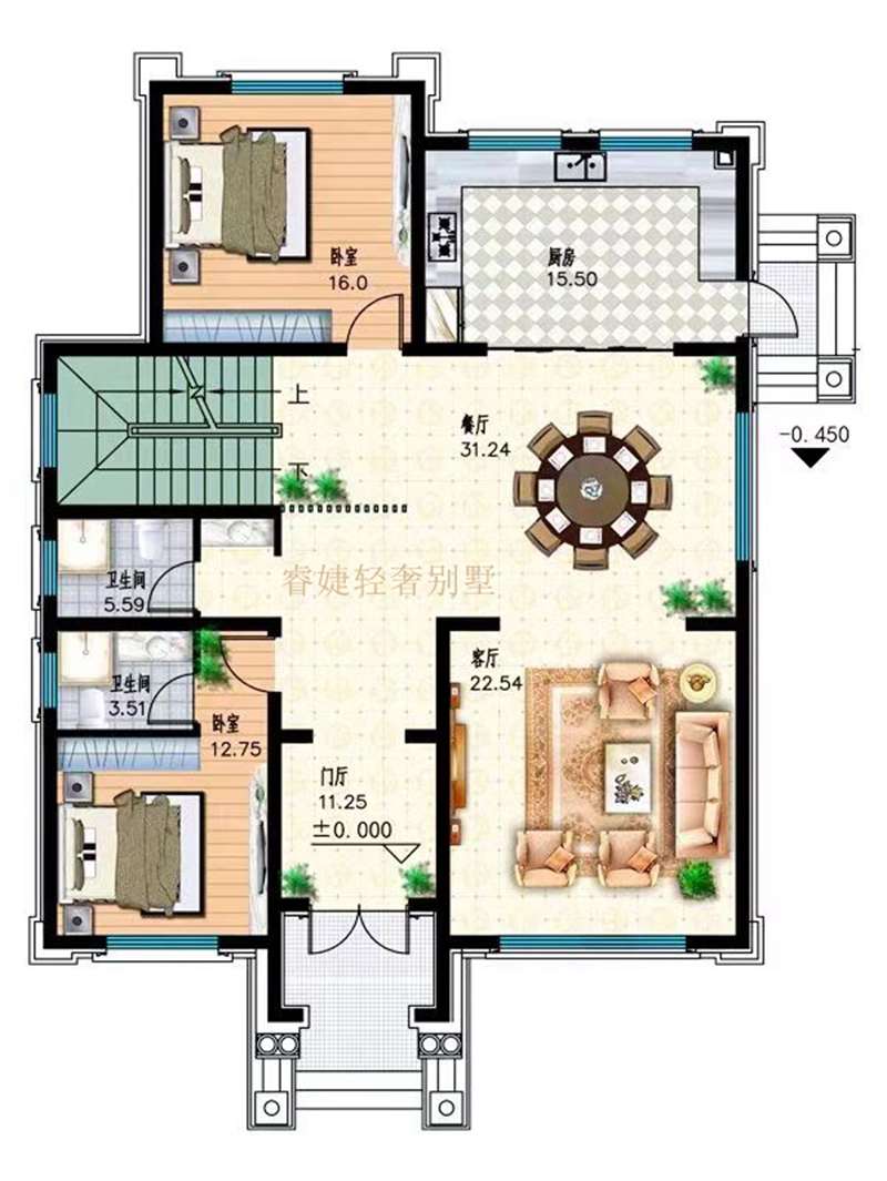 農村三層豪華高端歐式別墅-奢華(圖2)