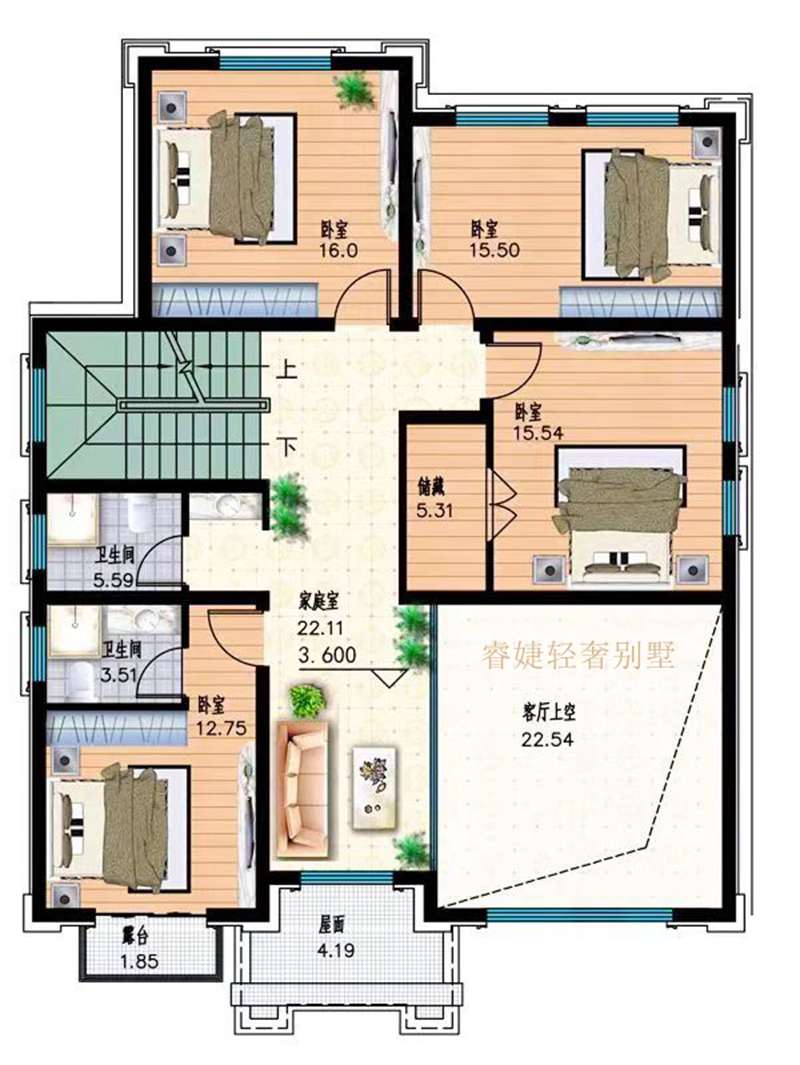 農村三層豪華高端歐式別墅-奢華(圖3)