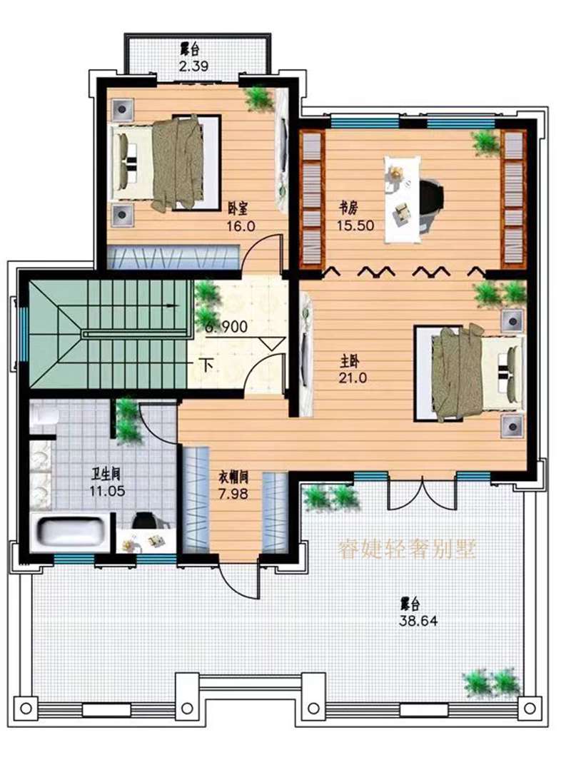 農村三層豪華高端歐式別墅-奢華(圖4)