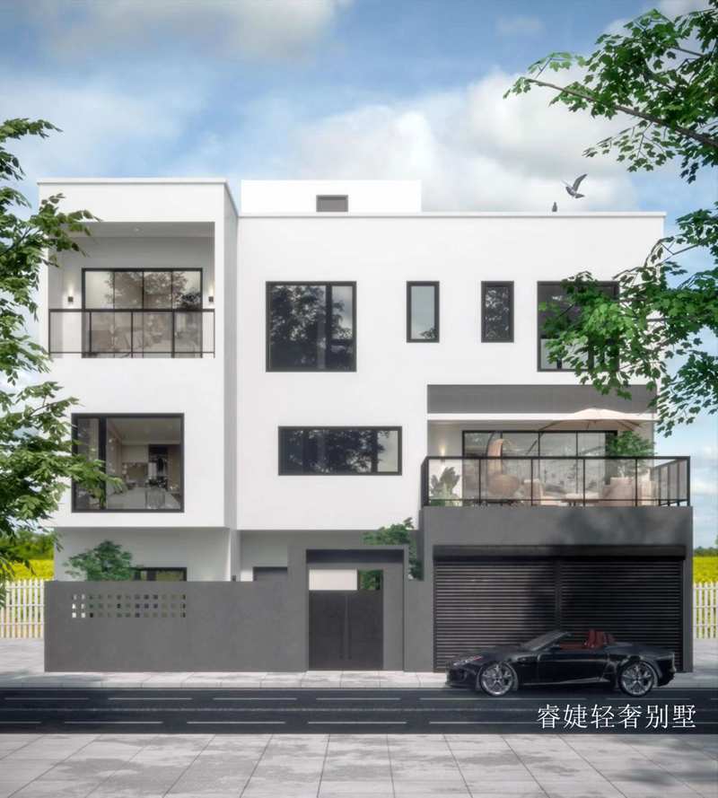 現代別墅占地145平設計圖紙帶兩種效果圖還有電梯(圖4) 現代別墅占地145平設計圖紙帶兩種效果圖還有電梯(圖4)