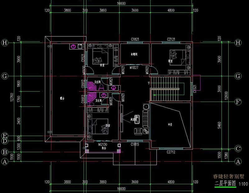 帶車庫和露臺的二層簡歐鄉村別墅(圖5) 帶車庫和露臺的二層簡歐鄉村別墅(圖5)