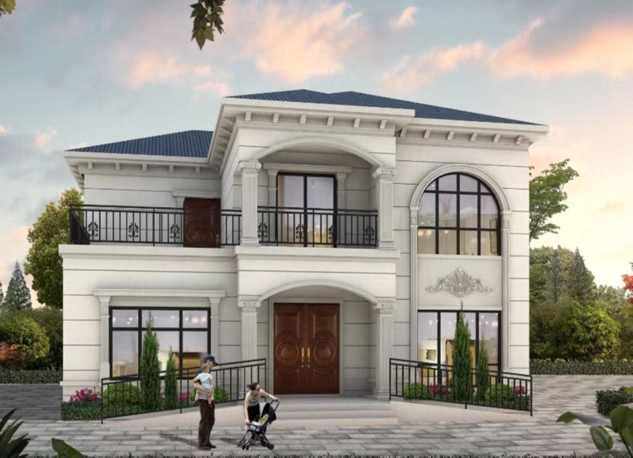 5套占地120平的二層別墅，溫馨時尚，布局實(shí)用的輕鋼別墅，全國農(nóng)村可承接建房！(圖3)